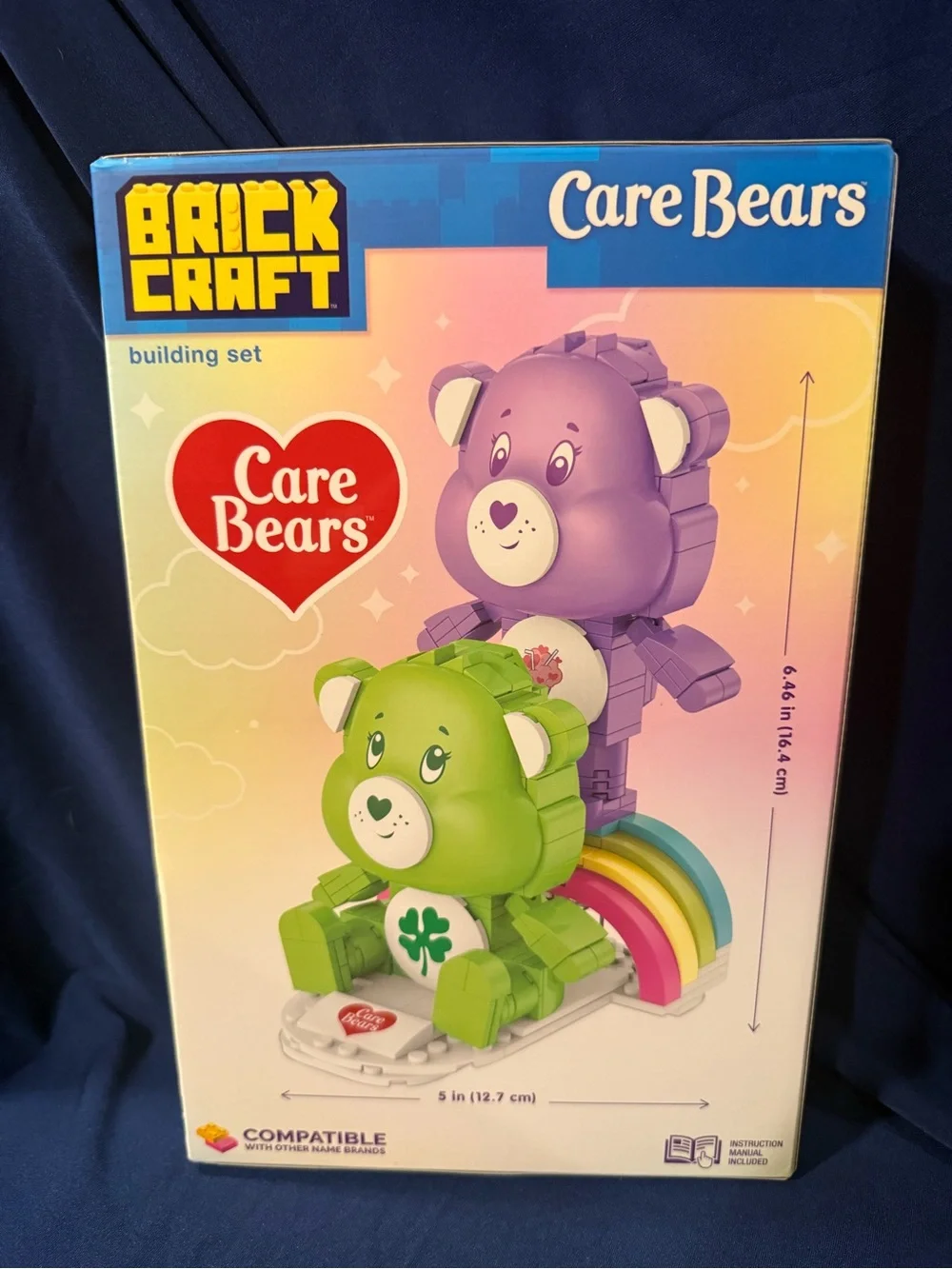 Care Bears Brick Craft Share Bear (Purple) & Good Luck Bear (Green) Building Set